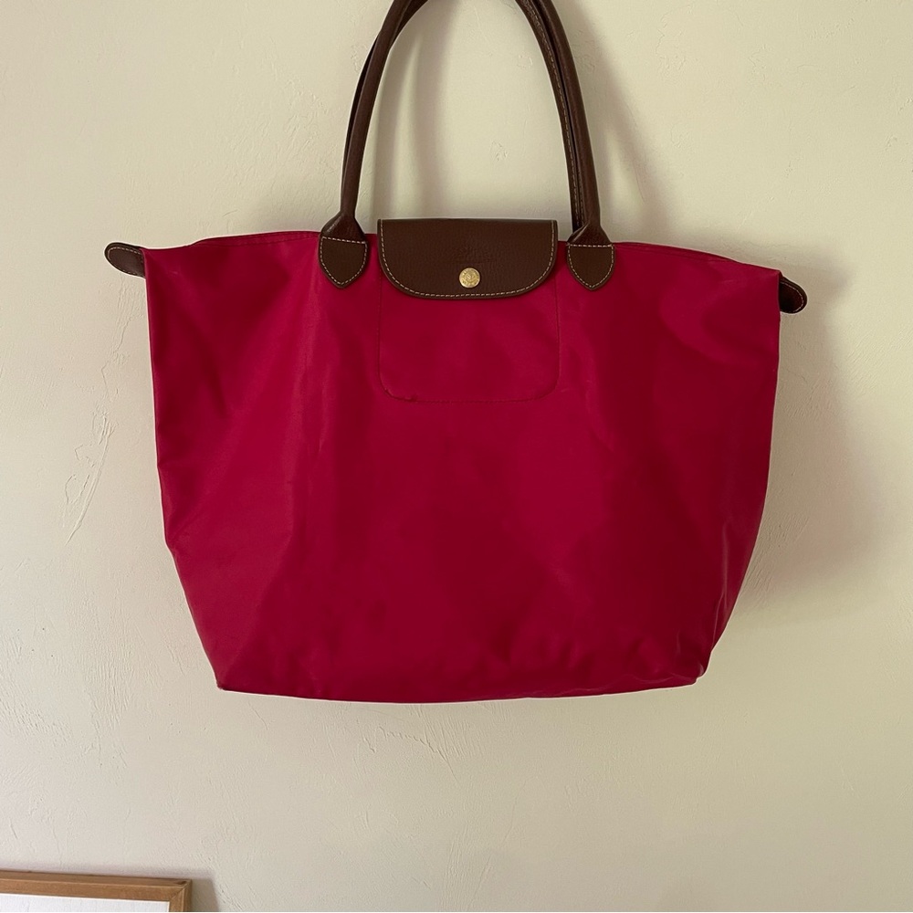 Longchamp dark red purse